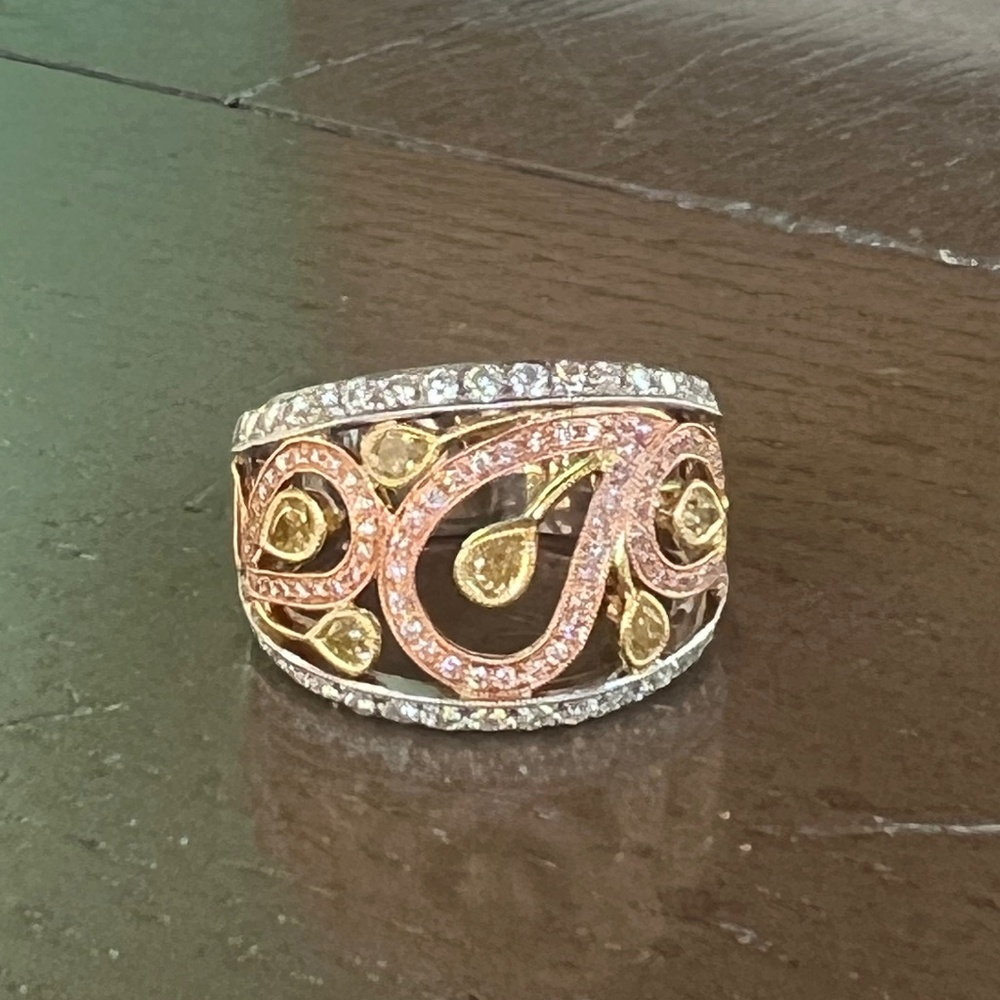 Yellow diamond ring